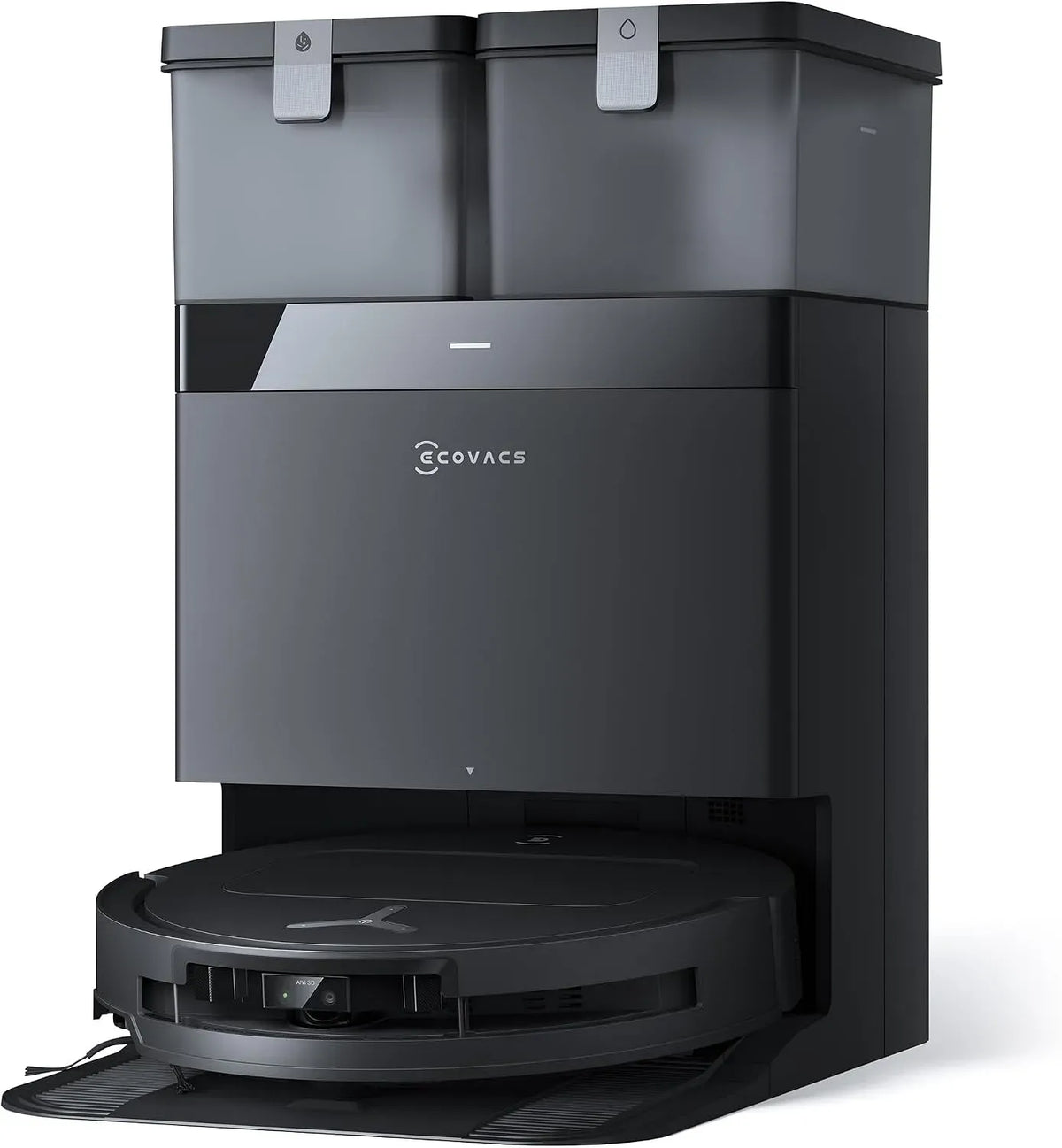 Robot aspirapolvere, ECOVACS DEEBOT T50 T30, nero, lavaggio con acqua calda a 75 ℃, 15000 Pa, Ultrasottile 81 mm, Migliorato da PRO