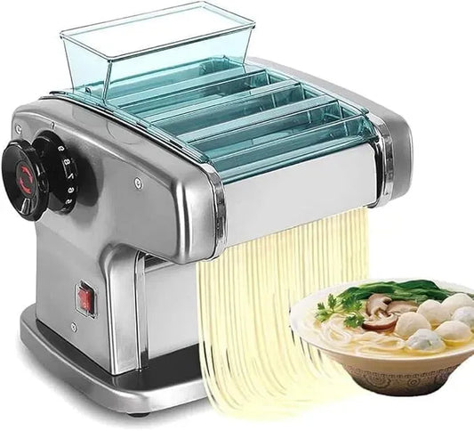 Macchina per pasta, 135 W, macchina per tagliatelle, acciaio inox, 3 larghezze della lama, 9 spessori di pasta variabili, 2,5 mm