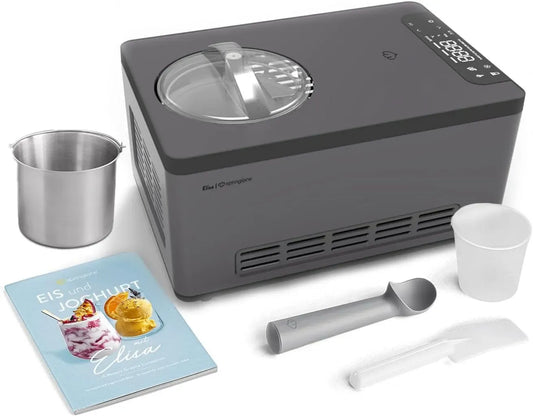 contenitore, macchina per gelato e sorbetto, 2,0 L, 220 W, acciaio inox, funzione riscaldante, SPRINGLANE