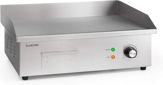 Klarstein Contenitore, Piastra, 54,5 x 35 cm, 3000 G, grill, ghisa, acciaio inox