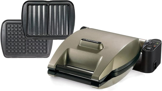Macchina per Waffle, piastra elettrica per waffle, 1200 W, grigio