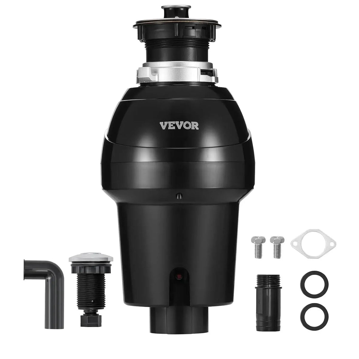 VEVOR Lavello da cucina, acciaio inox, Sistema di Smaltimento Rifiuti Alimentari in Acciaio Inox, 3960 giri/min, Motore CC, Supporto EZ, 0,74 kW