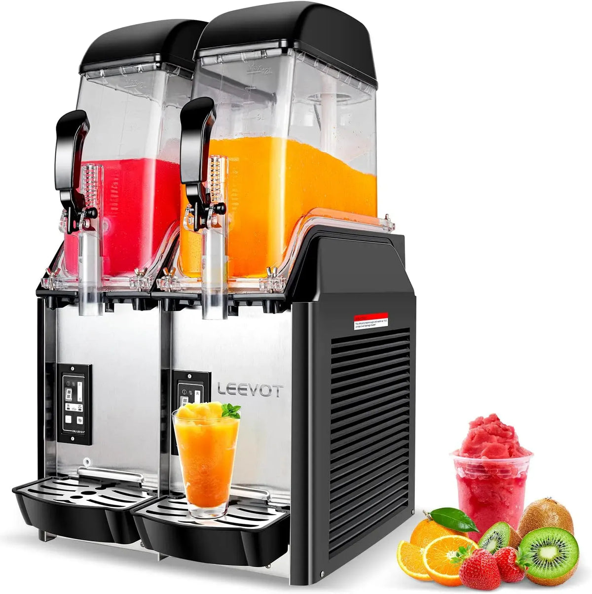 Macchina per Smoothie, Macchina per Granite, Macchina per Bevande, 12 L, 890 W, professionale, acciaio inox, per Granite Commerciale, LEEVOT