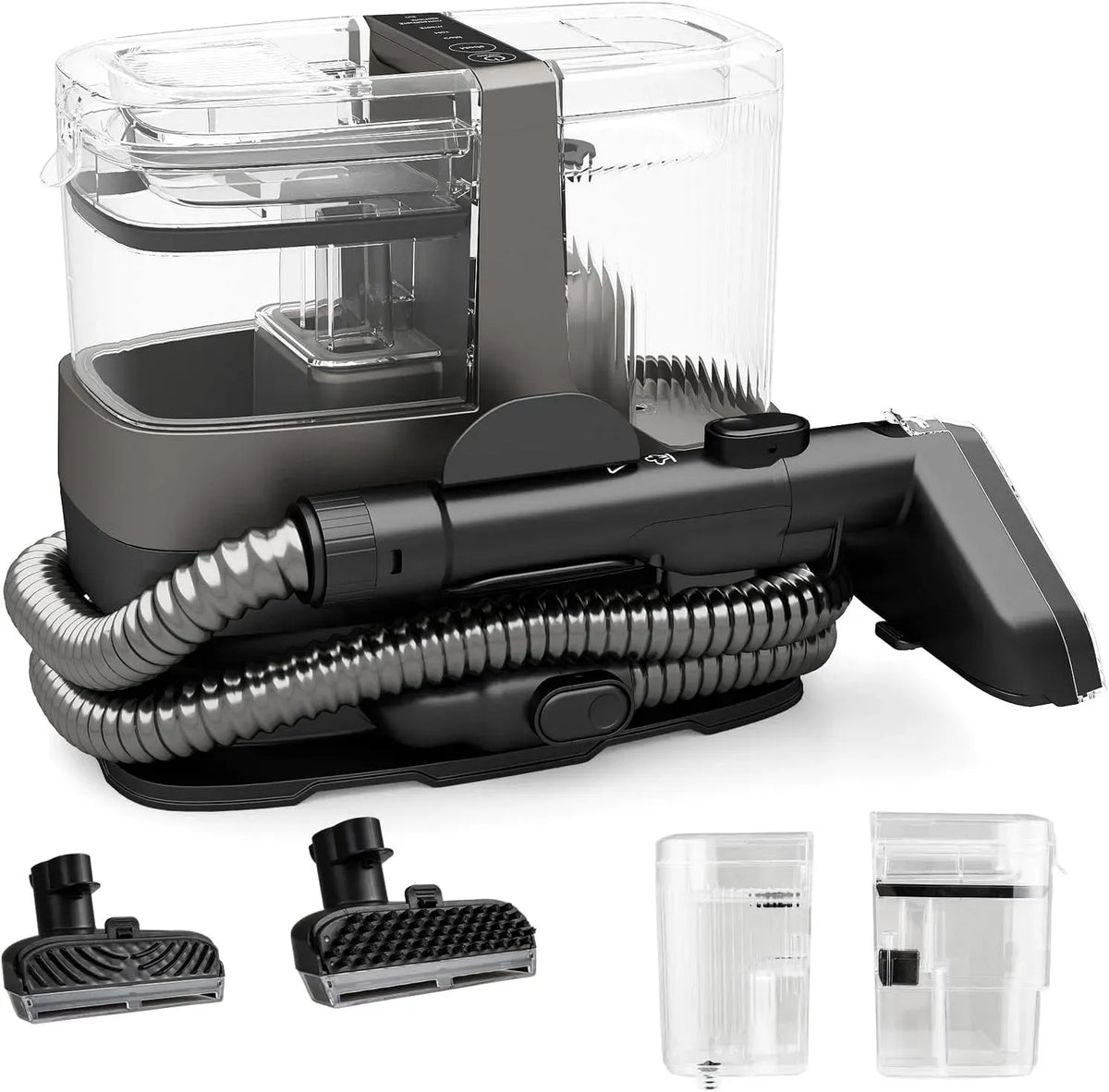 Compatto e Leggero, Lavatappeti Portatile, per Auto, Lava Divano 1800W, 17kPa, Flessibile 4 in 1, Lava Tappezzeria per Divano, Tappeto, 1,1 L, 0,9 L
