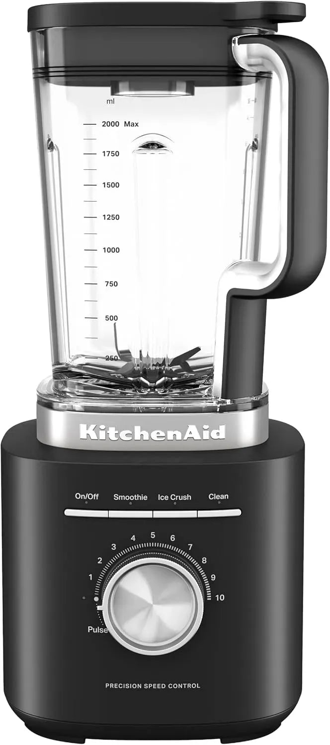 KitchenAid 5KSB2073EBM Frullatore, 2 L, nero, Powerful Motor with 2L BPA-Free Jug, 10 Speeds