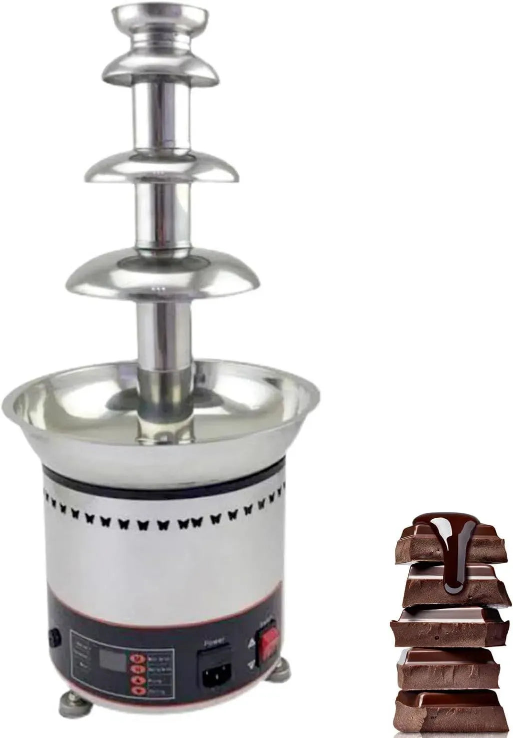 barbecue, fonduta, acciaio inox, 4 livelli, per fonduta di formaggio