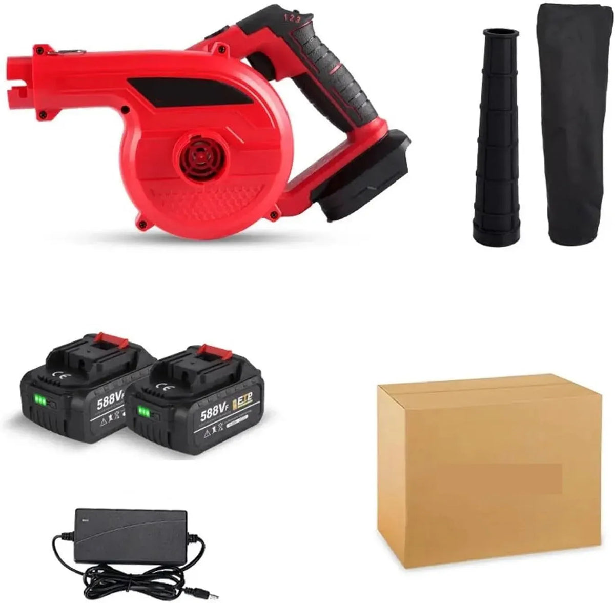 Ventilatore, 18 V, 2 Battery, ventola per circolazione dell'aria