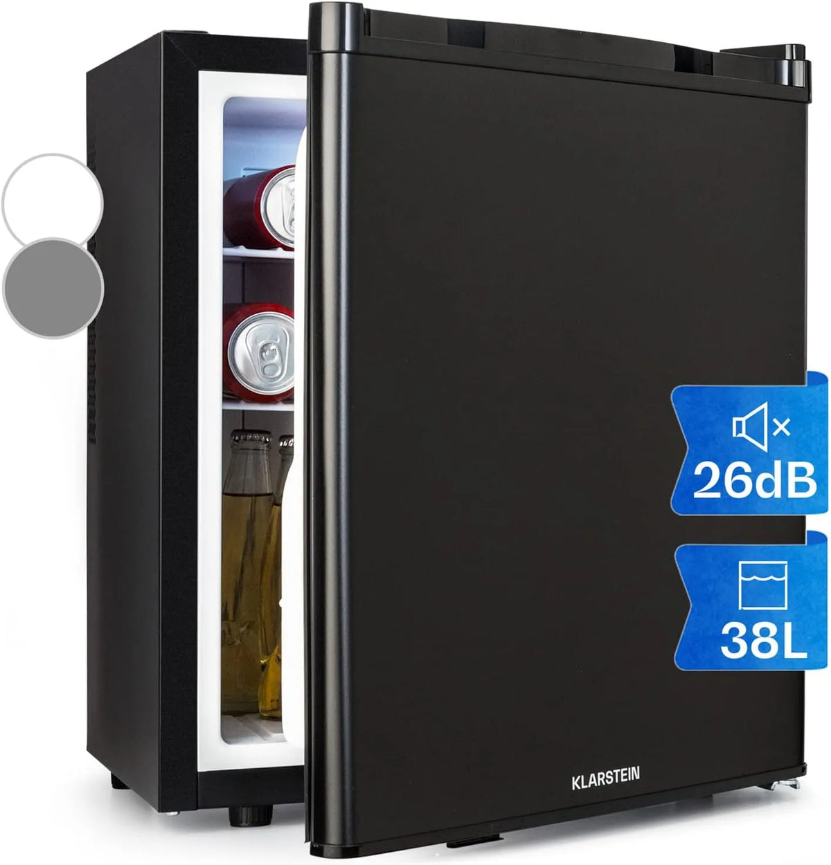 Klarstein Frigorifero, 38 L, 5 a 22 °C, apparecchio refrigerante, mini frigo per bevande