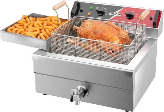 Rubinetto da cucina, 12 L, 6500 W, CROSSON, professionale, ristoranti, acciaio inox, 3 cestino