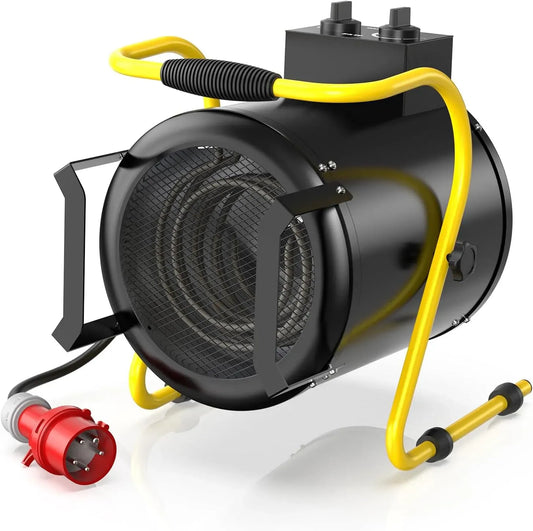 Ventilatore, 400 V, industriale, nero, ventola per circolazione dell'aria, Stufetta Elettrica Industriale 5 kW 400 V Termoventilatore