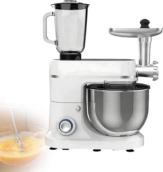 Robot da cucina 3-in-1, 10 L, 1500 W, professionale, acciaio inox, Frusta e Ciotola Acciaio 10L