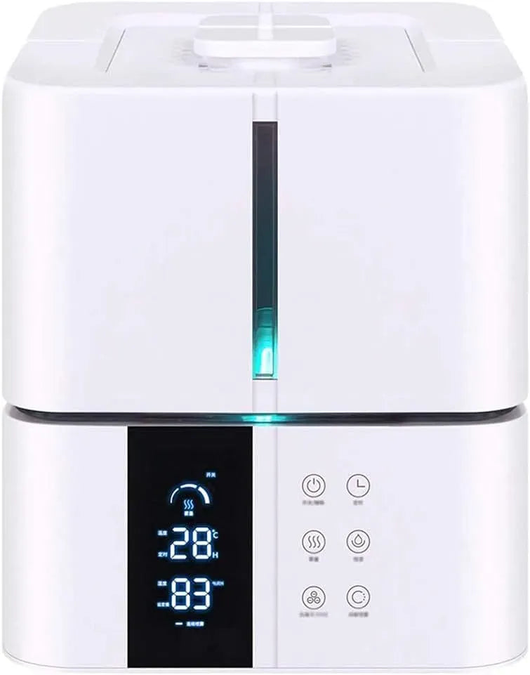 Umidificatori a Nebbia Fredda, Timer da 1 a 8 Ore e spegnimento Automatico Senza Acqua, umidificatori industriali per Camera da Letto, Telecomando