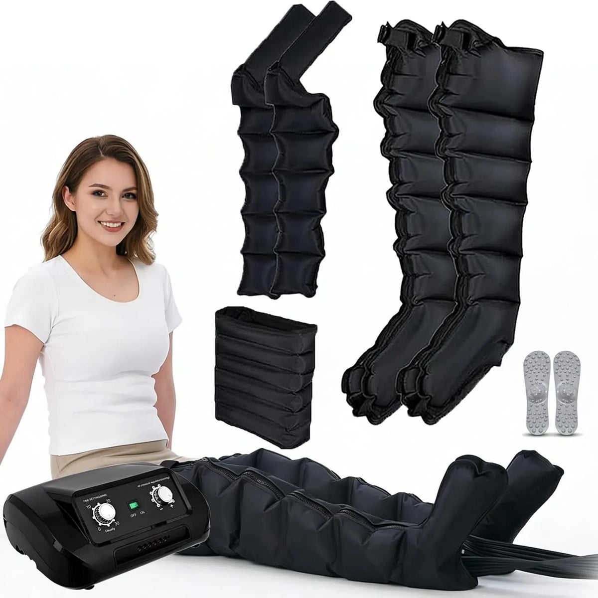 Pressoterapia, Massaggiatore, dispositivo pressoterapia per gambe, professionale, per Casa