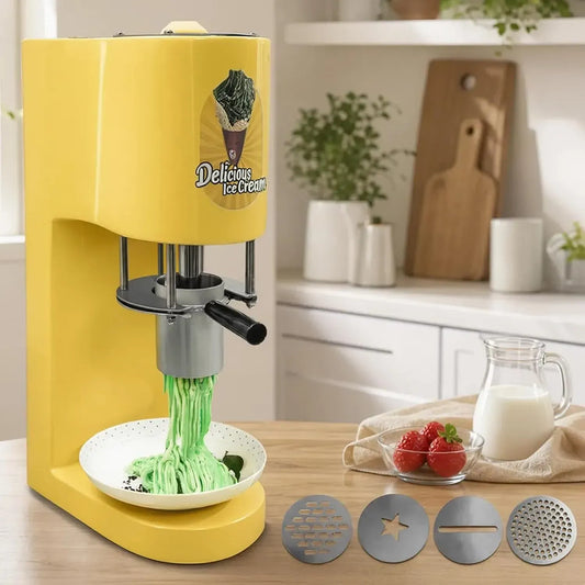 Ingombro Ridotto, Design Verticale Compatto, Gelatiera Professionale in Acciaio Inox da 80 W, per Gelato A Forma di Spaghetti, Perfetta per Ristoranti