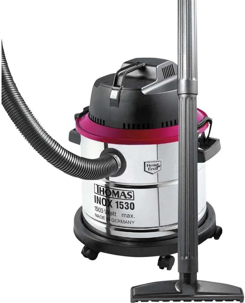Acciaio inossidabile, Thomas Inox 1530 1500 W Aspiratore senza sacchetto Nero, Rosso