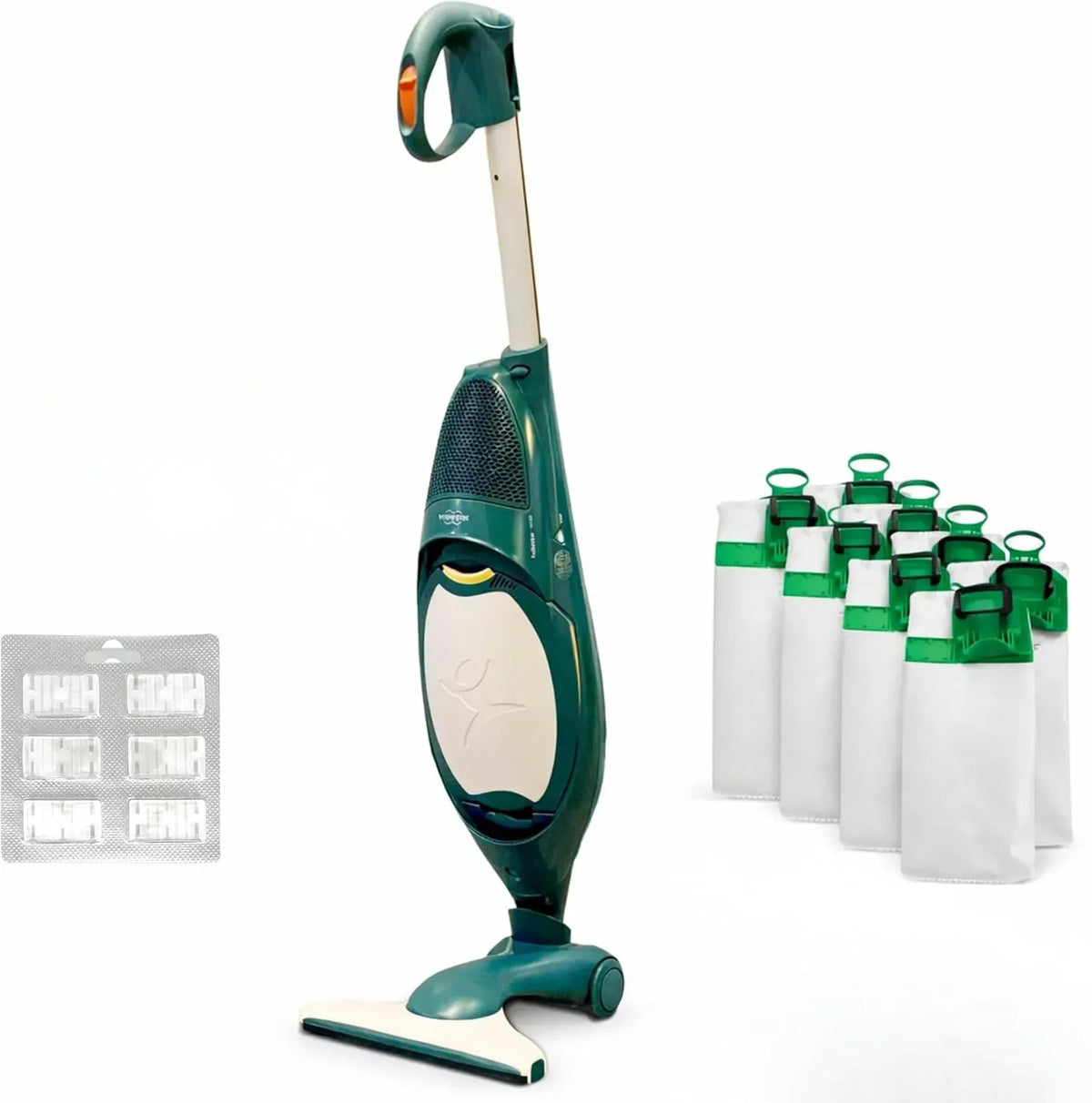 Aspirapolvere, 2,5 L, Aspirapolvere VK140 HD40, FOLLETTO + Spazzola + 6 Sacchetti, 74 dBA, Garanzia 2 Anni, Sacco 2,5L