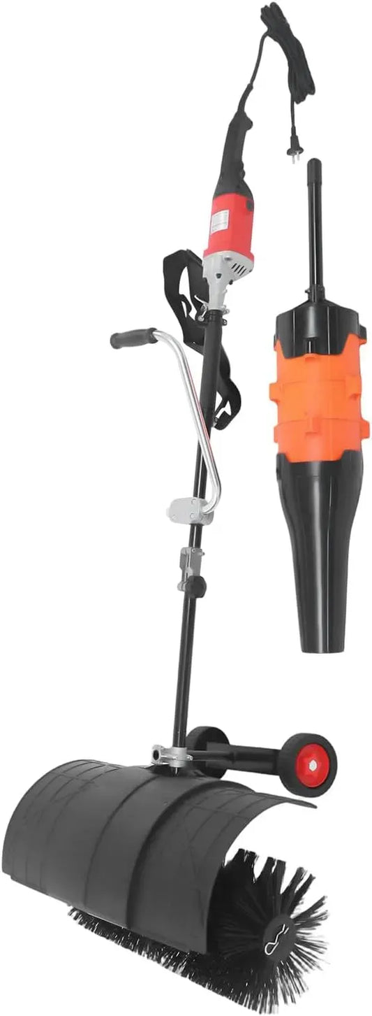 macchina spazzatrice per pavimenti, spazzola, 55 cm, 1600 W, per foglie