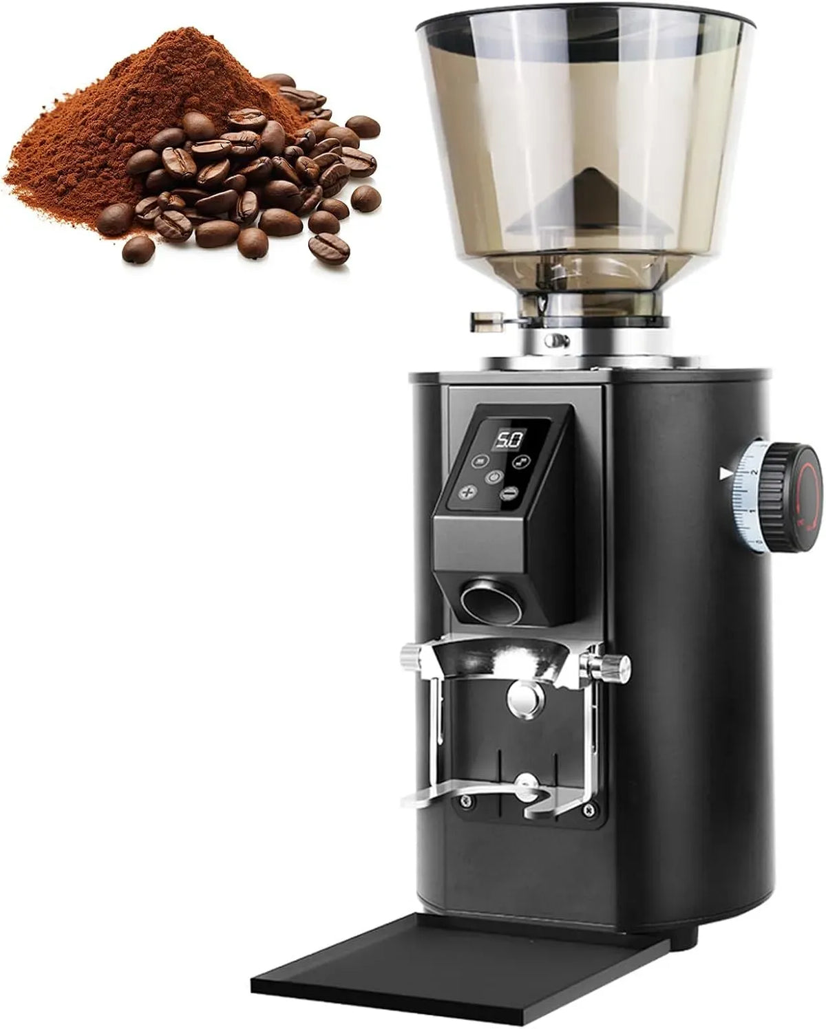 Macchina da caffè, professionale, nero, Macina Piatta da 64 Mm, Capacità 1 Libbra