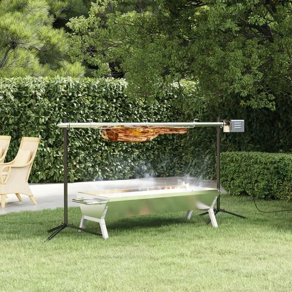griglia, motore, 150 x 46,5 x 82,5 cm, 2 zone di temperatura, acciaio inox, per balcone e terrazza