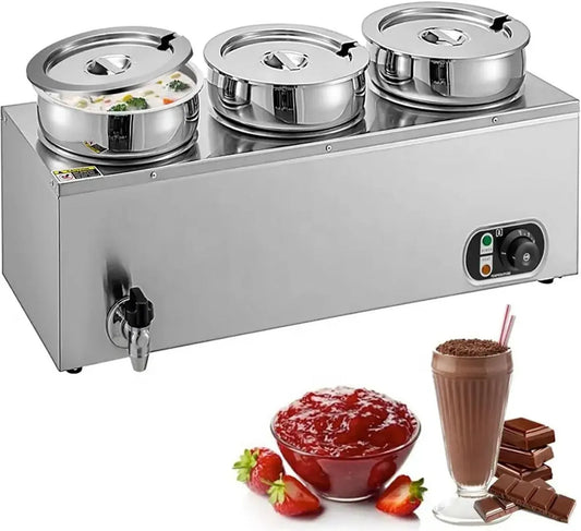 7LX3 Tavolo, 800 W, vapore, professionale, acciaio inox, per scaldavivande a Buffet 7LX3