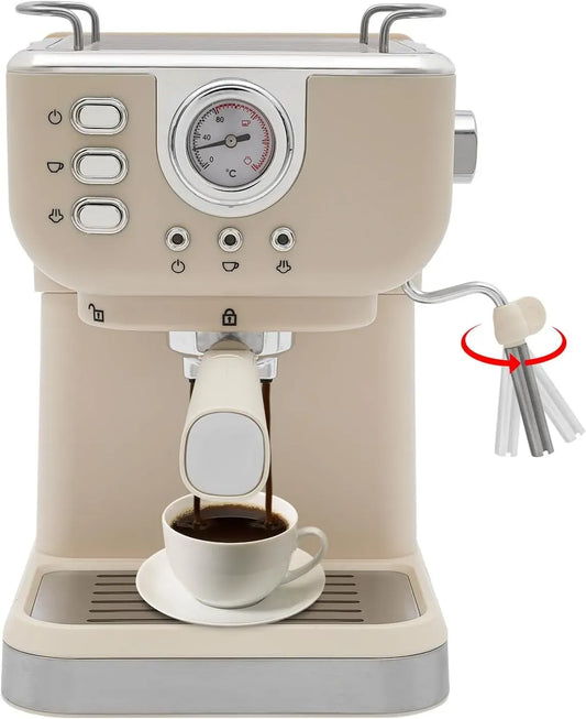 Macchina da caffè, acciaio inox, Macchina per caffè espresso 20 bar, porta setaccio per cappuccino