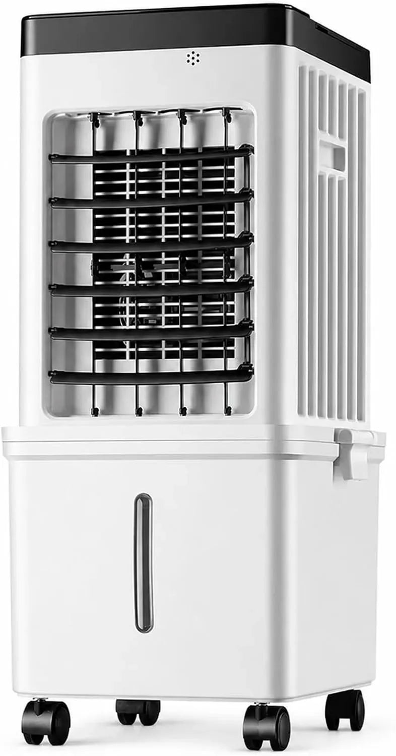 Telecomando, Climatizzatore Portatile, per Casa e Ufficio, Serbatoio Rimovibile da 15L, Timer 7,5 Ore, Raffrescatore Evaporativo, Raffrescatore d'Aria