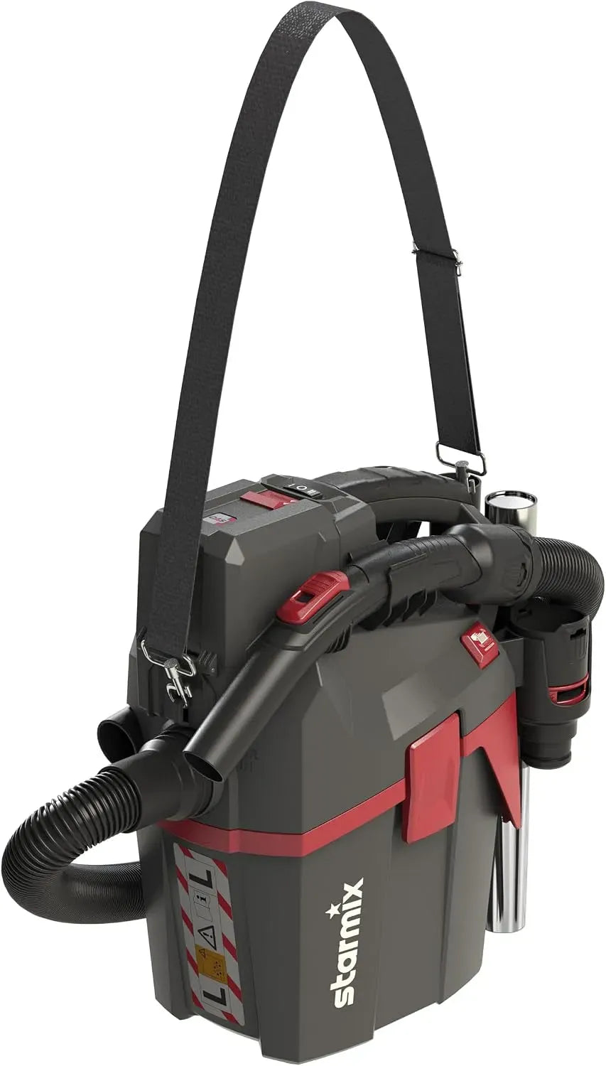 Starmix L 18 Aspirapolvere, 6 L, 18 V, classe energetica E, industriale, aspirapo vere senza batteria CAS, Aspirapo vere a batteria a secco Smart V