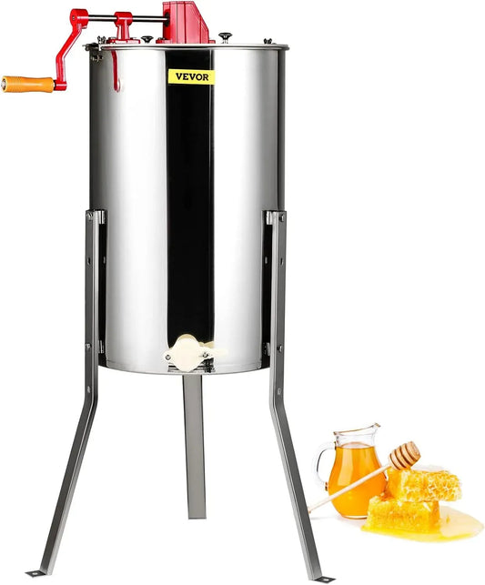 Miele Centrifuga, 108 cm, acciaio inox, Altezza Regolabile 100-108 cm, VEVOR Estrattore di Manuale in Acciaio Inox, 3 Favi