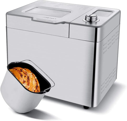 Macchina per il pane, 550 W, 25 programmi, panificatrice, COOCHEER, 3 livelli, acciaio inox, 3 colori da forno e 3 livelli di doratura