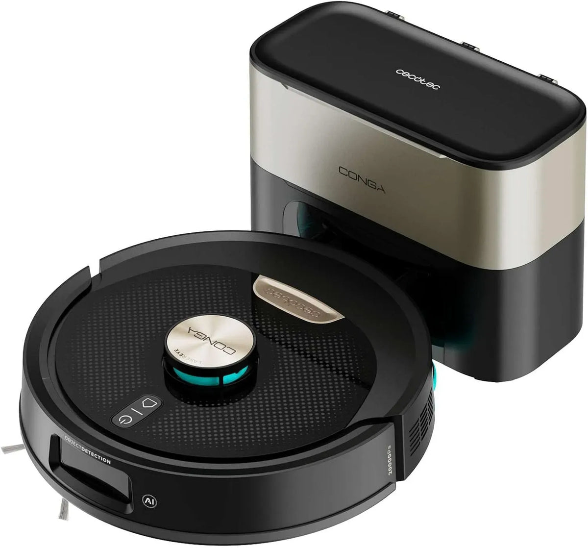 Cecotec Y100 Robot aspirapolvere, 2.8 L, app, Autonomia fino a 220m², Controllo App 3, 20000Pa, Base 2
