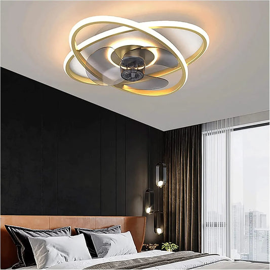 Ventilatore, ZUMAHA, ventola per circolazione dell'aria, Lampade Ventilatore da soffitto dimmerabile a 6 velocità