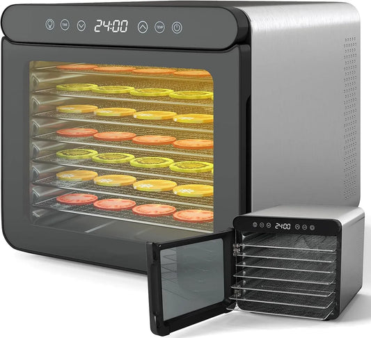 Asciugatrice RELAX4LIFE 24h, 600 W, 30 a 75 °C, touch, timer, acciaio inox, Display Touch LED, Funzione Timer