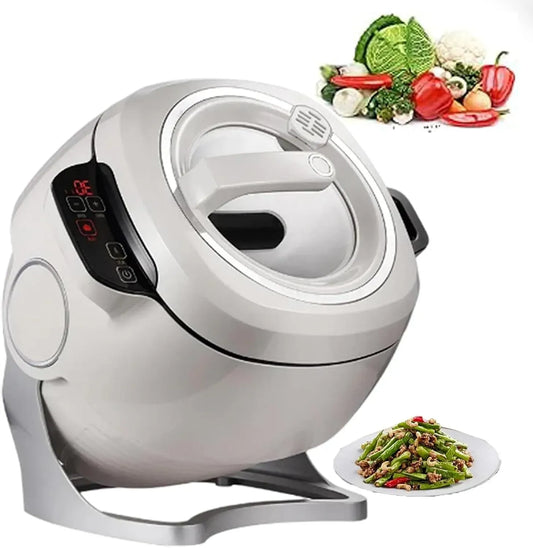 Pentola e padella, 6 L, 220 V, rivestimento antiaderente, Robot da Cucina Rotante a 360°, Robot per Cucinare Il Riso Antiaderente