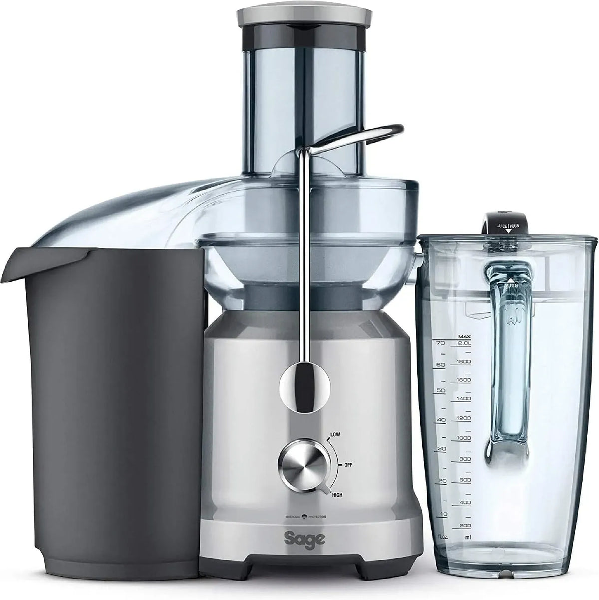 Sage Frullatore, argento, mixer da cucina, estrattore di succo e spremiagrumi, The Nutri Juicer Cold