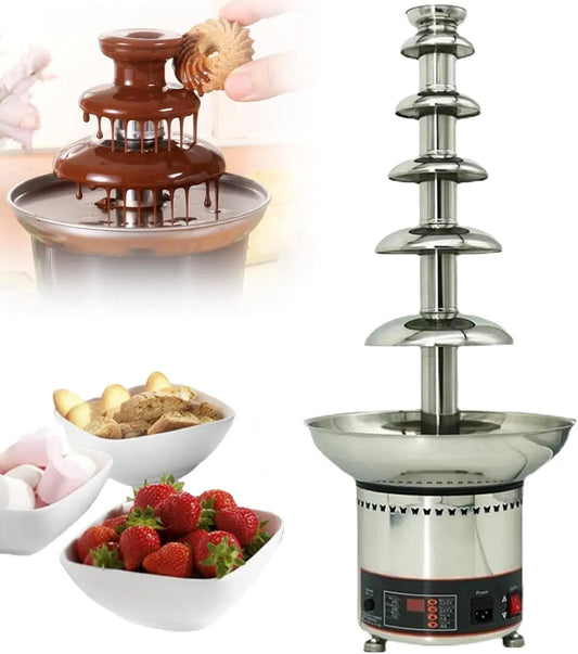 fonduta, 6 livelli, per fonduta di cioccolata calda a 6 livelli con cascata