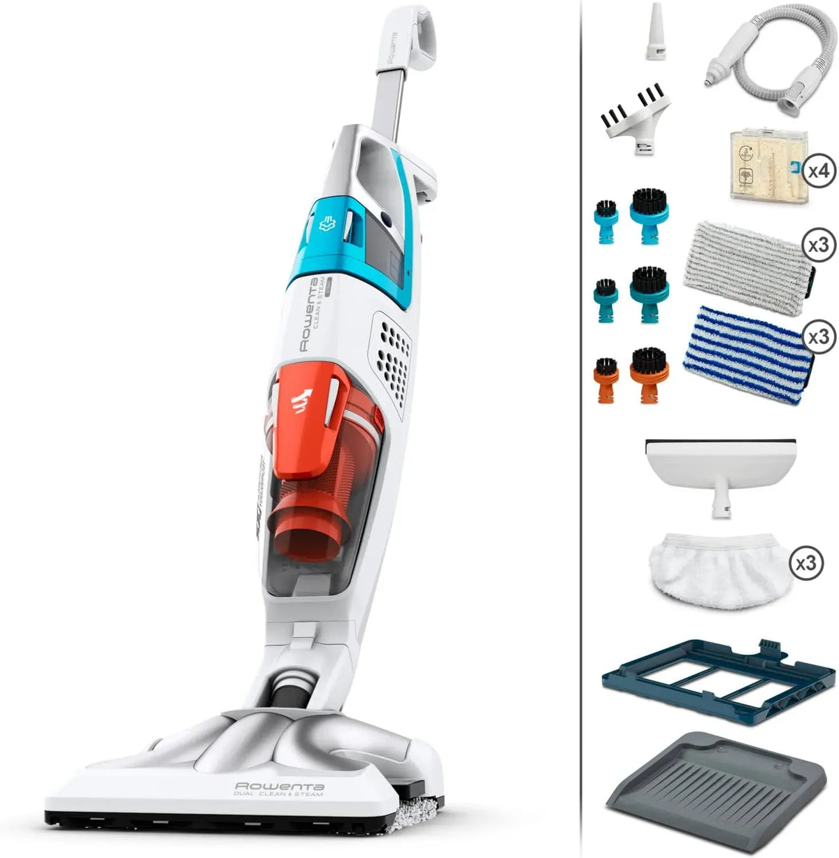 Rowenta RY8544WH Pulitore, Clean & multicast, pulitore e aspiratore allo stesso tempo