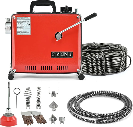 Lavello da cucina, 400 W, ZELCAN 400r/, 400W Macchina per La Pulizia dei Tubi della Coclea, 22,5 M