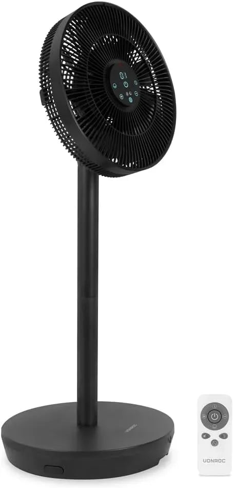 Ventilatore, VONROC BREEZE, portatile, touch, nero, 24 Velocità, Touch & Telecomando, 3 Modalità