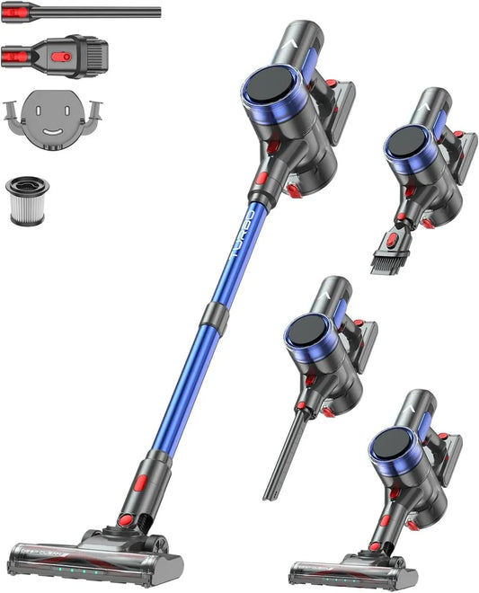 Aspirapolvere A10 70min, 500 W, blu, aspiratore elettrico domestico, Aonus A10 Aspirapolvere senza Fili 55kPa 500W 70min AutonomiaBlu