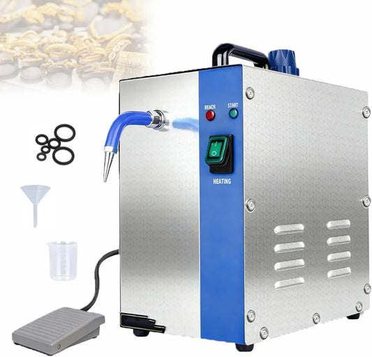 Pulitore a vapore E 1300W, 2 L, 1300 W, 4K UHD, professionale, 2 zone di temperatura, blu, Pulitor a Vapor Prof ssional p r Gioi lli da 2L