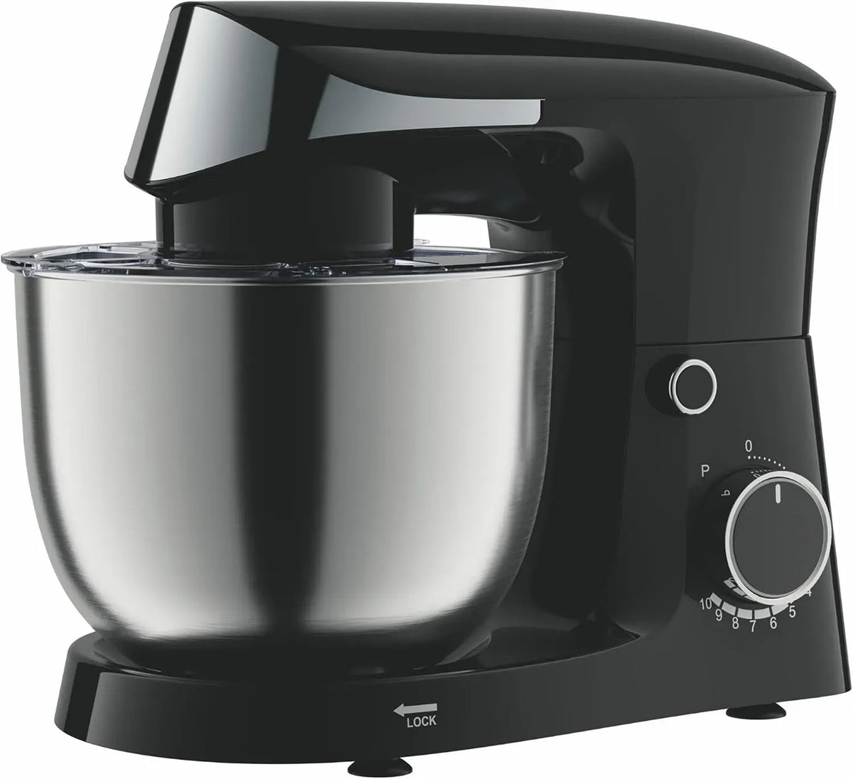 Impastatrice planetaria, nero, ciotola rimovibile 5,5L, 10 velocità, 1500W, Kooper, 5,5 L
