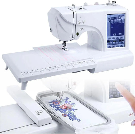 Macchina da Cucire, Macchina da Ricamo, macchina per cucito elettrica, ricamatrice elettrica, touch, display LCD, per Principianti