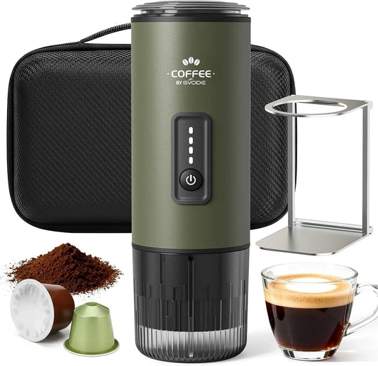 Macchina per espresso, GVODE 3-in-1, portatile, Macchina da Caffè Portatile con Batteria