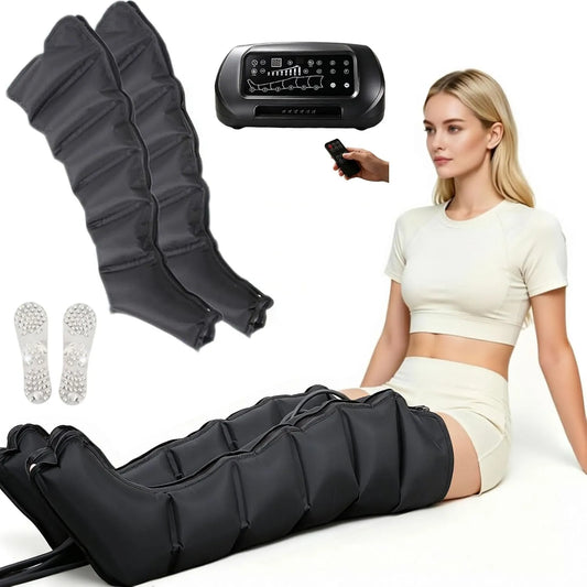 dispositivo pressoterapia per gambe, Massaggiatore, timer, per Gambe a 6 Camere d'Aria