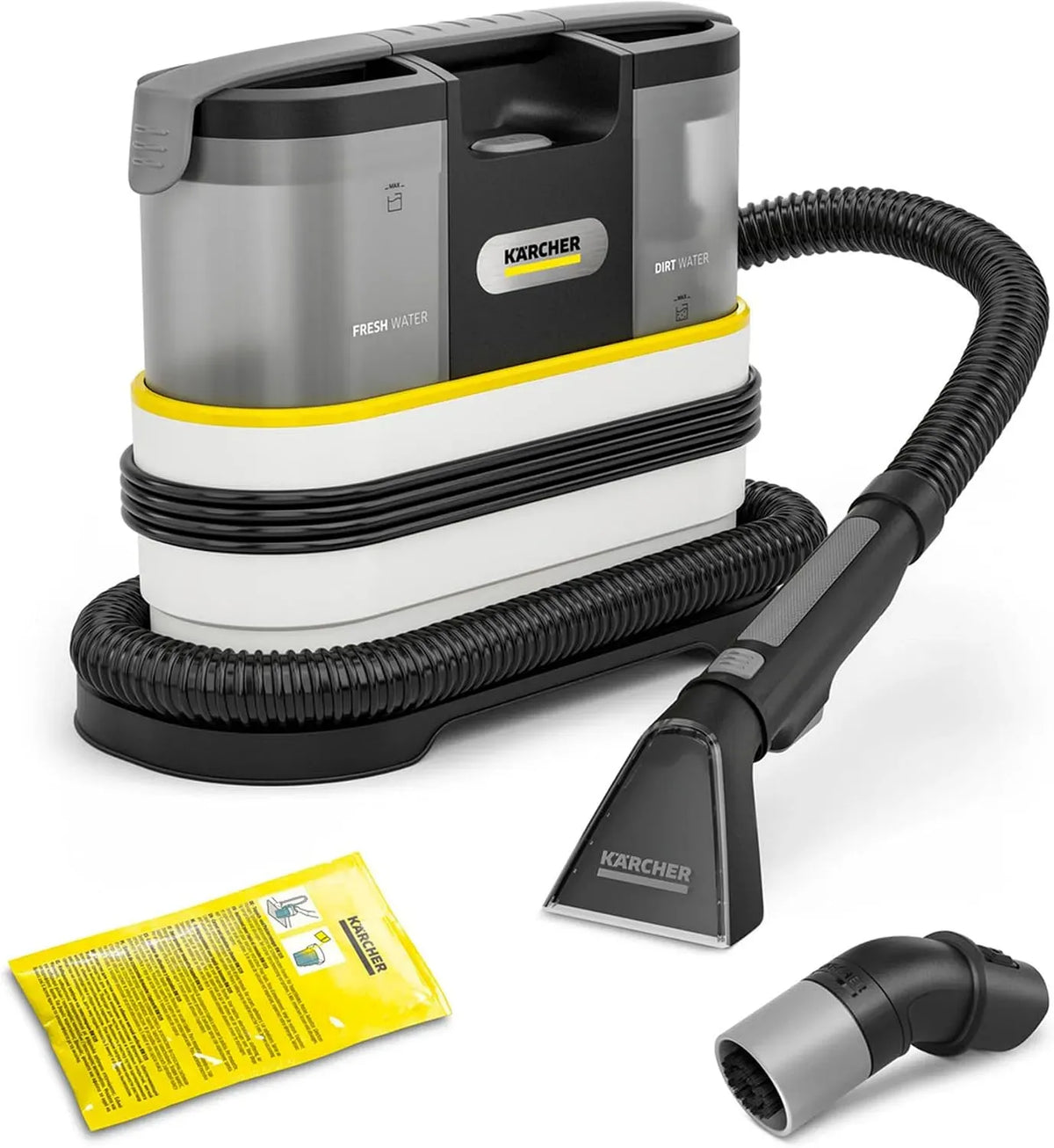 Kärcher SE 2 bocchetta poltrone, Lavatappeti Smacchiatore Spot Care, potenza assorbita: 450 W, serbatoio acqua pulita: 1,5 l, superficie: 2,89 m²