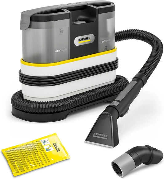Kärcher SE 2 bocchetta poltrone, Lavatappeti Smacchiatore Spot Care, potenza assorbita: 450 W, serbatoio acqua pulita: 1,5 l, superficie: 2,89 m²