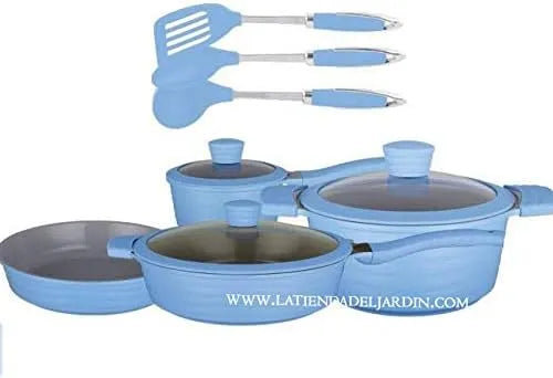 set di pentole e padelle, Batteria, 10 pezzi, alluminio