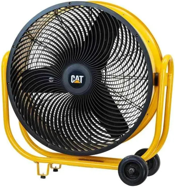 CT009 HVP-30AC Giallo, CT009 Circolatore d'Aria HVP-30AC Professionale a Turbina Ø 76cm CAT Posizionamento a Terra e Parete dotato di Ruote e Piedini
