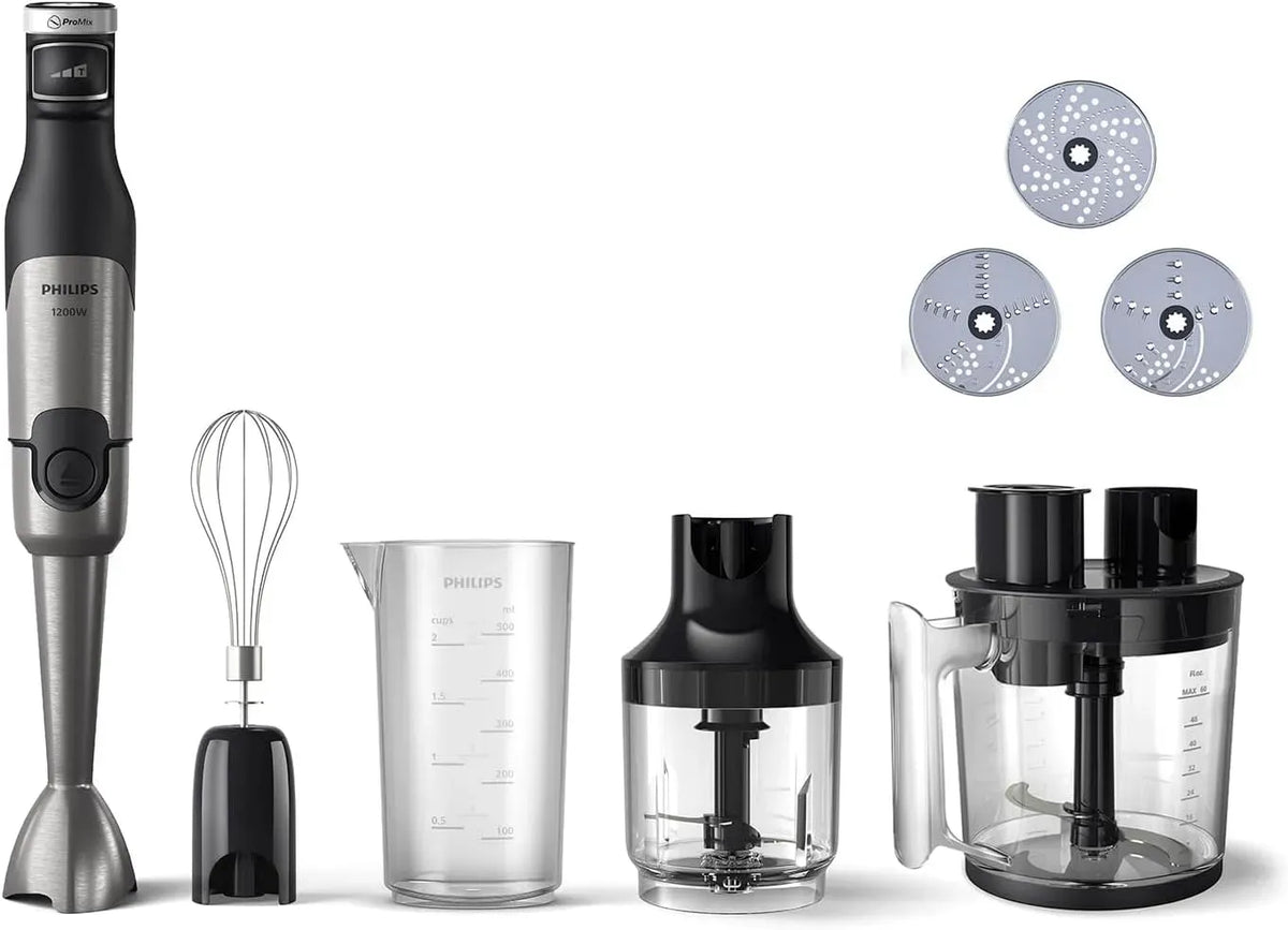Philips Frullatore, 1200 W, pannello IPS, nero, 5 Accessori
