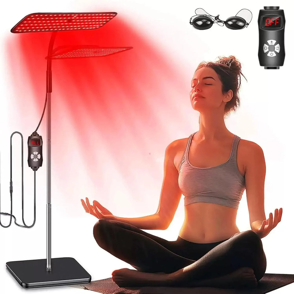 lampada, 660 nm, 850 nm, rosso, per fototerapia a luce rossa e infrarossa con base